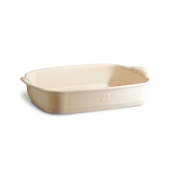 Plat Four Rectangulaire Emile Henry - Céramique Beige 29x19cm - Va Au Four 270°C Et Lave-Vaisselle