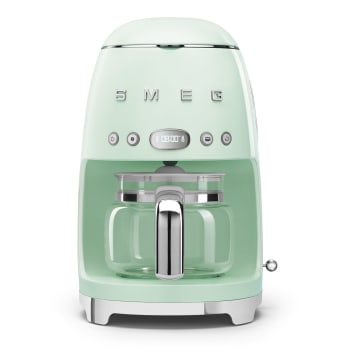 Années 50 - Machine à café filtre   1,4 l  d'eau vert en inox H36.1