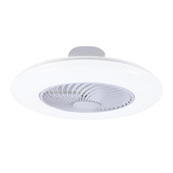 UFO - Ventilador de techo silencioso con luz LED blanco 5 palas 60cm