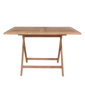 OVIEDO - Table à manger de jardin 120x80cm en teck bois clair
