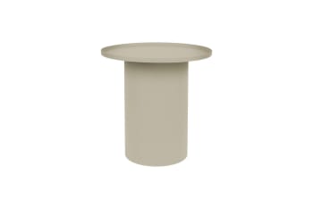 Sverre - Table d'appoint ronde en métal blanc