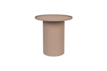 Sverre - Table d'appoint ronde en métal D45,5cm rose