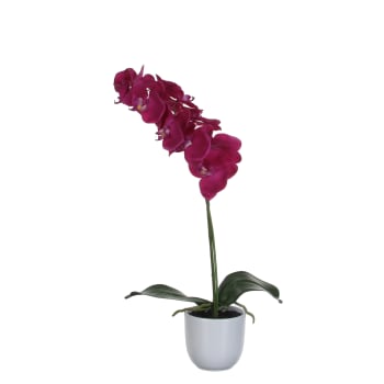 Phalaenopsis - Orchidée artificielle violette en pot H60