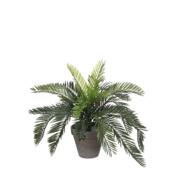 Cycas palm - Künstliche grüne Cycas Palme im Blumentopf, H37