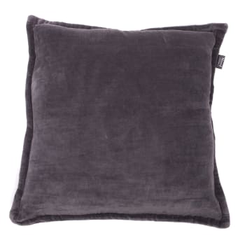 Charme - Coussin en velours anthracite 50x50