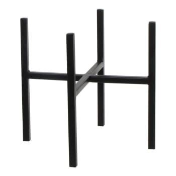 Support Pour Plante Réglable En Métal Noir - Cache-pot Sur Pied, Hauteur 31 Cm, Largeur 20-30 Cm - Pour Intérieur Et Extérieur