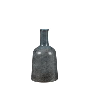 Oliver - Vase en terre cuite bleu H35