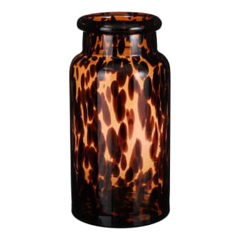 Tiger - Vase en verre marron H30