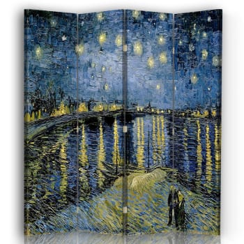 Biombo Noche Estrellada Sobre el Ródano - Van Gogh - cm. 145x170