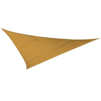 Toile d'ombrage triangulaire 5 mètres ocre