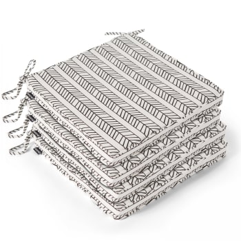 Paita - Lot de 4 galettes de chaise polyester tempu 40x40x3 cm