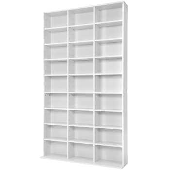Mueble estantería NOAH. Librería abierta 175 de altura x 129 cm de anchoen  roble y blanco
