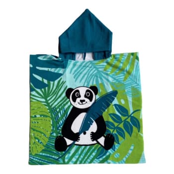 Asciugamano in microfibra Panda bambino 70x140 verde SERVIETTE PLAGE  ENFANTS