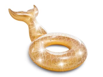Bouée gonflable sirène en vinyle or