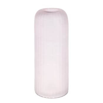 Massa - Vase décoratif en verre rose pâle transparent H38