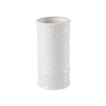 Scene - Vase décoratif en céramique blanc H23