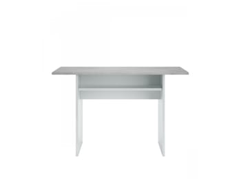 Table à rallonge Toledo, Table à manger pliante avec plateau rabattable,  Table auxiliaire pliable, 31x77h78 cm, Blanc et Chêne