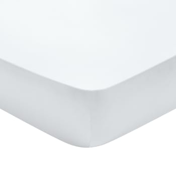 Partition - Drap housse   Satin de coton Coloris Blanc 160x200 cm