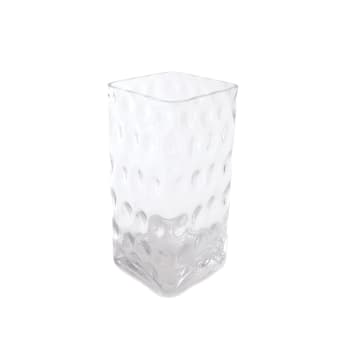 Vanity - Vase décoratif en verre soufflé transparent H24