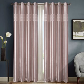 ORION - Par de cortinas oscuras rosa 140x260cm
