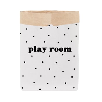 Contenitore portaoggetti di carta bianca playroom nero 60x70cm