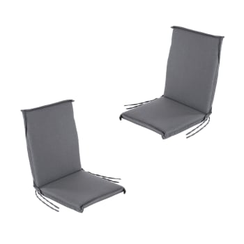 Pack de 2 cojines para sillón de jardín reclinable olefin gris