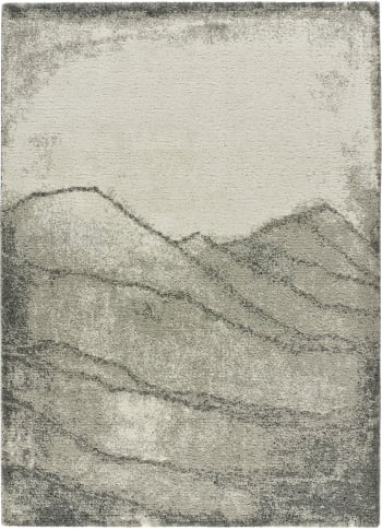 NIAMEY - Alfombra reciclada abstracta en tonos gris, 115X170 cm