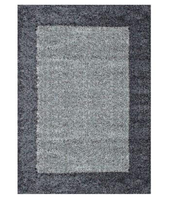 Shaggy - Tapis à bordures gris 240x340cm