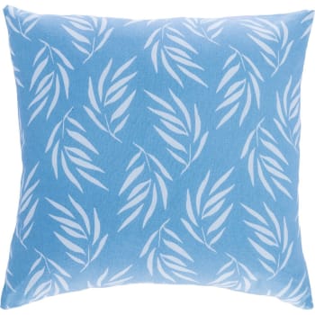 Foliage - Fodera per cuscino da esterno cotone 50x50 blu celeste