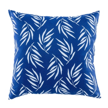 Foliage - Housse de coussin d'extérieur coton  50x50 bleu marine