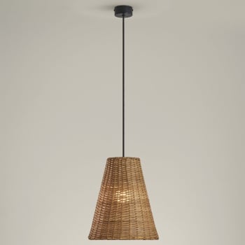 CARIBE - Lampe suspendue en rotin de couleur marron