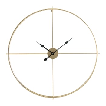VERESA - Orologio Da Parete in Ferro, colore Dorato, 84x6x84 cm