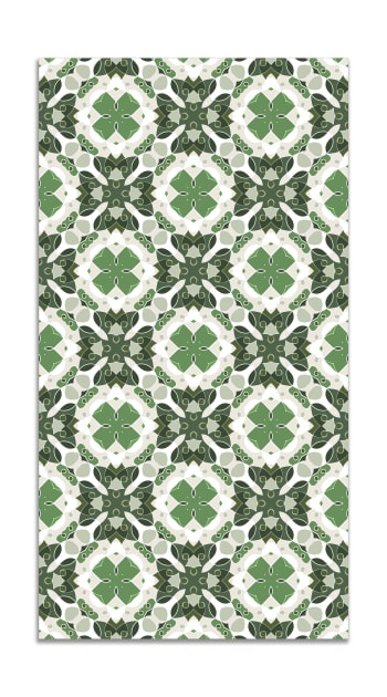 ALFOMBRAS ORIENTALES - Alfombra vinílica hidráulico oriental mosaico verde 160x230 cm