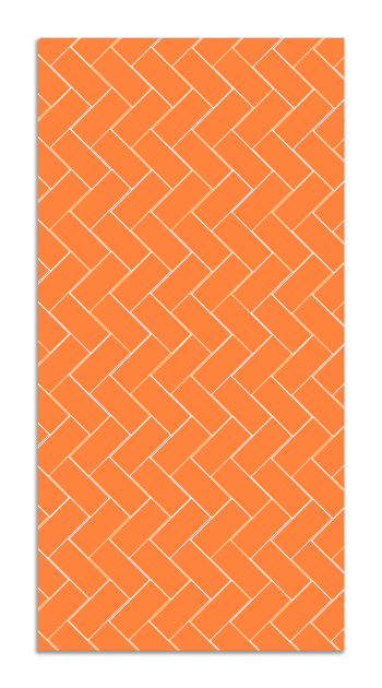 ALFOMBRAS MINIMALISTAS 2 - Tapis vinyle mosaïque de briques oranges 80x150cm