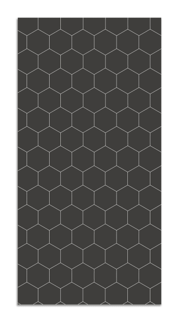 ALFOMBRAS MINIMALISTAS 2 - Alfombra vinílica mosaico hexágonos gris 80x300 cm