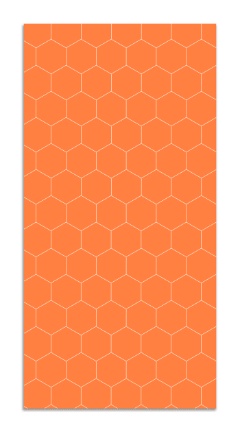 ALFOMBRAS MINIMALISTAS 2 - Tapis vinyle mosaïque hexagones orange 100x140cm