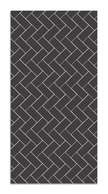 ALFOMBRAS MINIMALISTAS 2 - Tapis vinyle mosaïque de brique grise 60x200cm