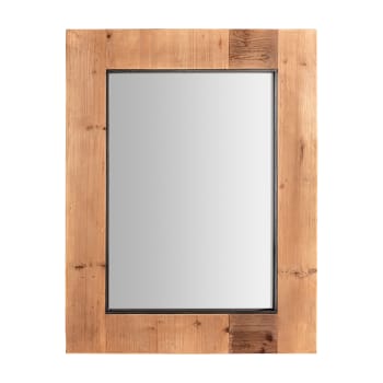 GIEN - Miroir en Bois de Sapin Noir, 68x4x88 cm