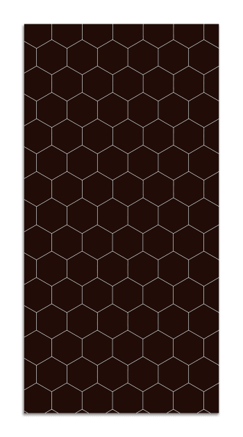 ALFOMBRAS MINIMALISTAS 2 - Alfombra vinílica mosaico hexágonos negro 40x80 cm