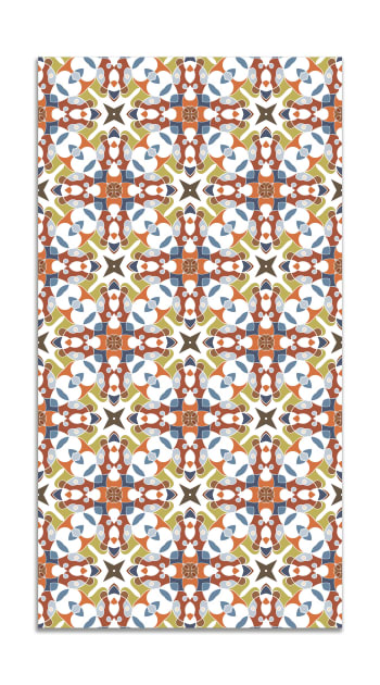 ALFOMBRAS ORIENTALES - Alfombra vinílica azulejo hidráulico tipo oriental original 60x200 cm
