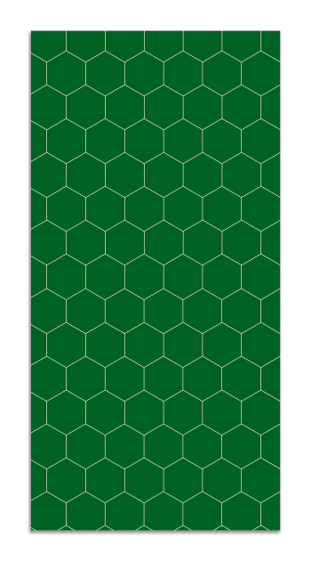 ALFOMBRAS MINIMALISTAS 2 - Tapis vinyle mosaïque hexagones verte 200x250cm