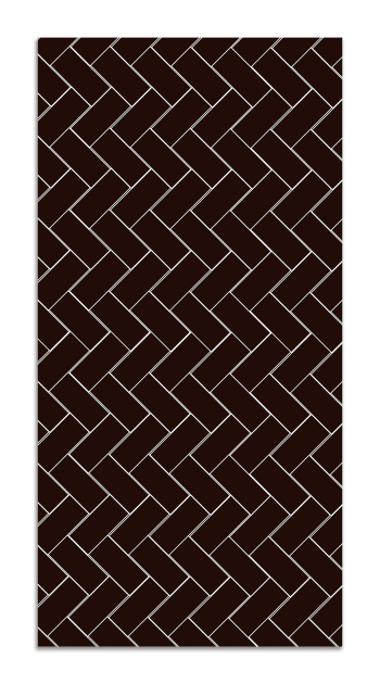 ALFOMBRAS MINIMALISTAS 2 - Alfombra vinílica mosaico ladrillos negro 80x200 cm
