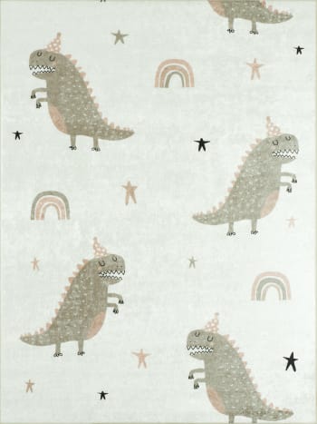 HAPPY - Tapis enfant dinosaure vert 120x160