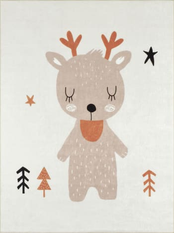 HAPPY - Tappeto per bambini cervo marrone 120x160