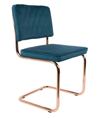 Diamond - Chaise en tissu vert émeraude