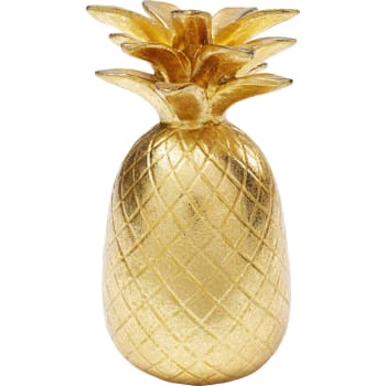 Pineapple - Bougeoir ananas en polyrésine dorée H16