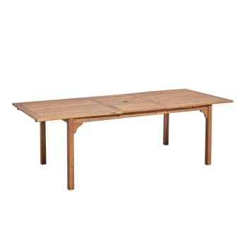 Table de jardin pliante extensible Virginia en bois coloris acacia
