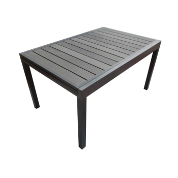 Byron - Table de jardin extensible en aluminium avec plateau composite