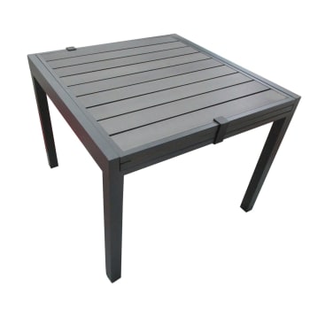 Byron - Table de jardin extensible en aluminium avec plateau composite