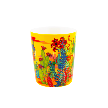 Pylones Tazza In Porcellana Dahlia - Diametro 7,2 Cm, Altezza 10,2 Cm - Adatta A Microonde E Lavastoviglie - Design Colorato E Originale